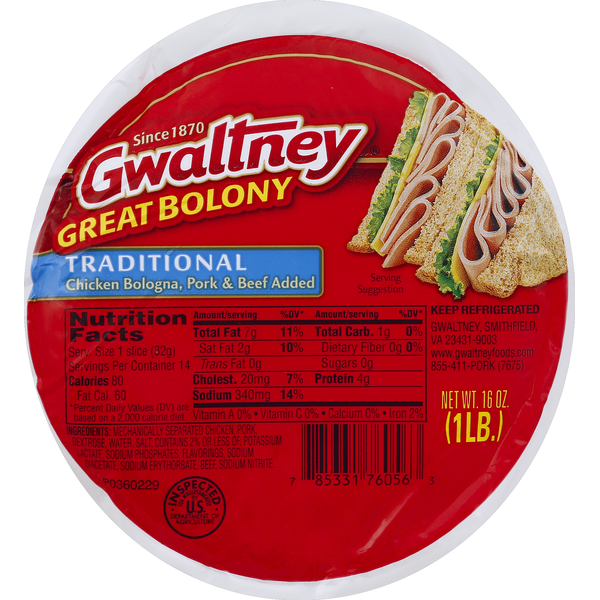 Cold Cuts Gwaltney Bolony, Great, Traditional hero