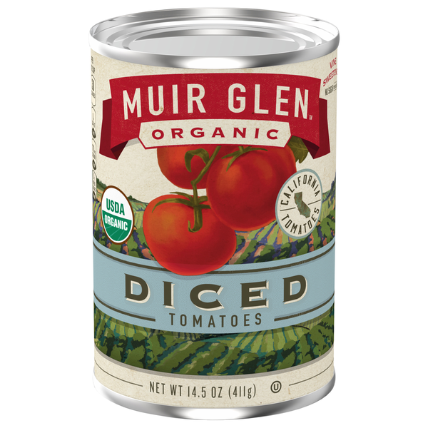 Canned & Jarred Vegetables Muir Glen Tomatoes, Organic, Diced hero