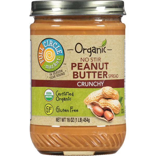 Spreads Full Circle Peanut Butter Spread, Crunchy hero