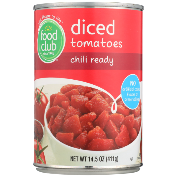 Canned & Jarred Vegetables Food Club Chili Ready Diced Tomatoes hero