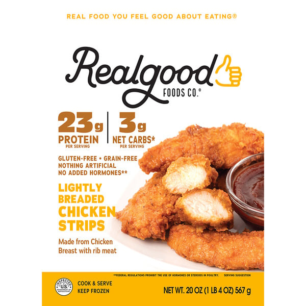 Real Good Foods Low Carb, Chicken Strips hero