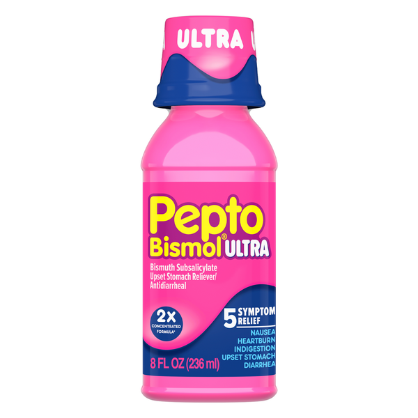 Food Lion Pepto-Bismol Original Ultra Liquid, 5 Symptom Fast 