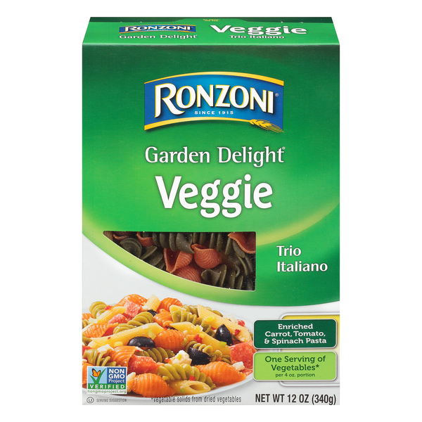 Dry Pasta Ronzoni Garden Delight Trio Italiano Non-GMO Pasta, 3 Shapes hero