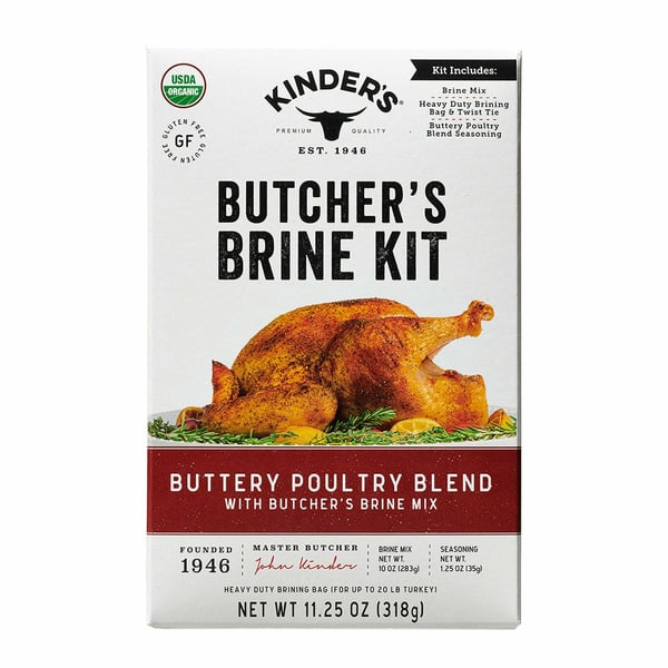 Spices & Seasonings Kinder's Organic Turkey Brine Kit, 11.25 Oz hero