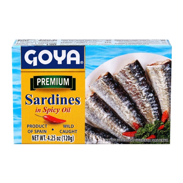 Canned Meat, Seafood & Beans Goya Premium Sardines in Spicy Oil hero