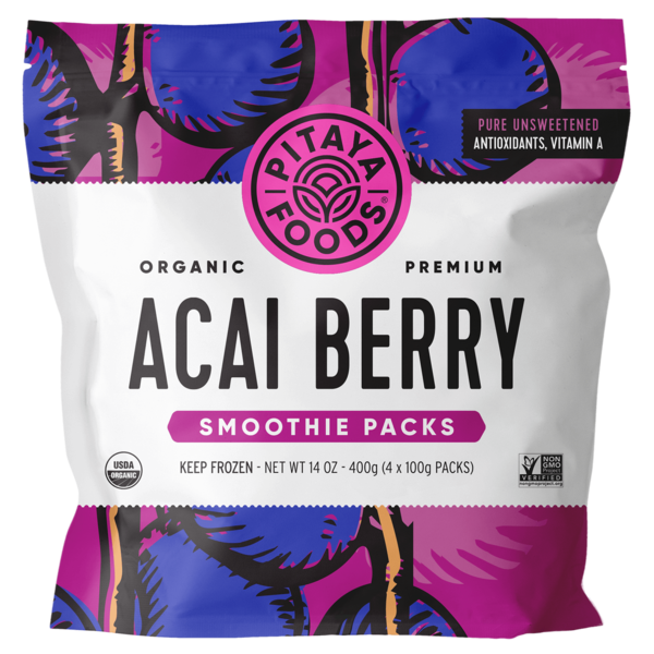 Frozen Juice Pitaya Foods Organic Acai Berry Smoothie Packs hero