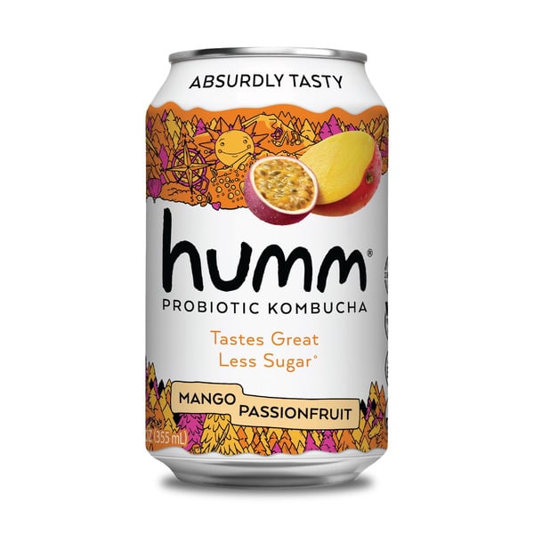 Energy & Sports Drinks Humm Kombucha Mango Passionfruit, Probiotic Kombucha hero