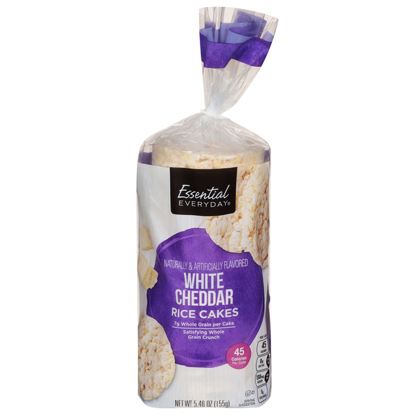 Chips & Pretzels Essential Everyday Rice Cakes, White Cheddar hero