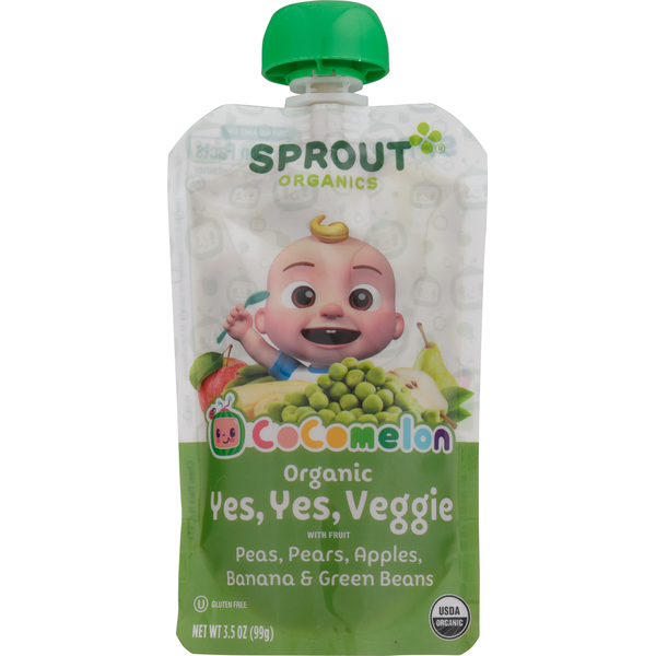 Baby Food & Formula Sprout Organics Yes, Yes, Veggie, Organic, Cocomelon, 8 Months and Up hero