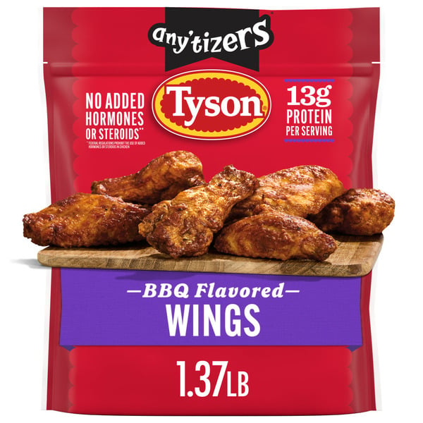 Frozen Meat Tyson Honey BBQ Bone-In Chicken Wings Frozen hero