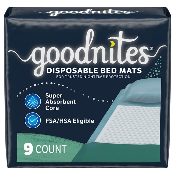 Diapers & Wipes Goodnites Disposable Bed Mats for Bedwetting hero