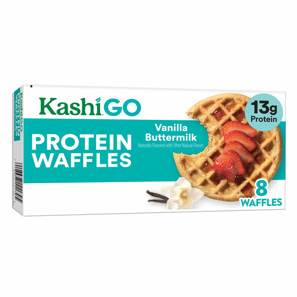 Frozen Breakfast Kashi Frozen Protein Waffles, Whole Grain Waffles, Frozen Breakfast hero