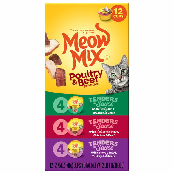 Meow mix 2024 poultry and beef