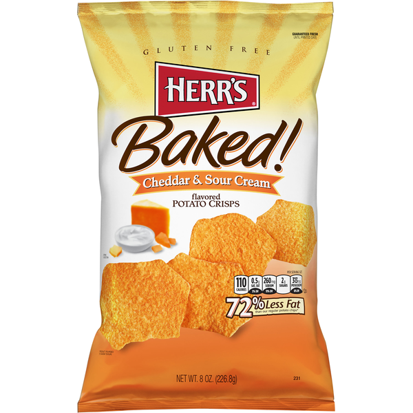 Chips & Pretzels Herr's Potato Crisps, Cheddar & Sour Cream hero