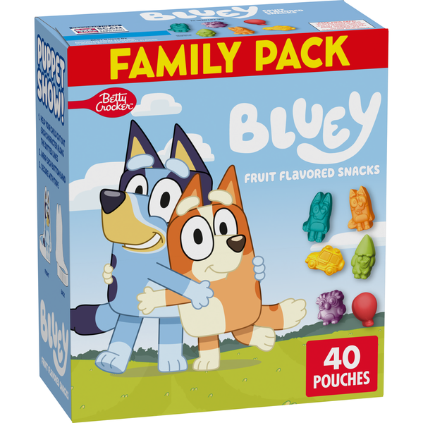 Betty Crocker Bluey Gluten Free Fruit Flavored Snacks Family Pack hero