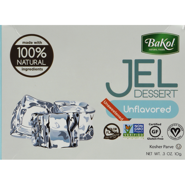 Doughs, Gelatins & Bake Mixes Bakol Natural Foods Jel Dessert, Unsweetened, Unflavored hero