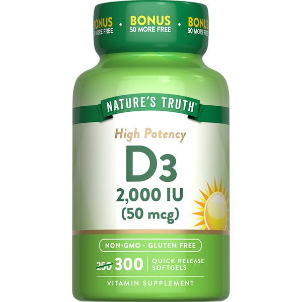 Vitamins & Supplements Nature's Truth Vitamin D3 Softgel hero