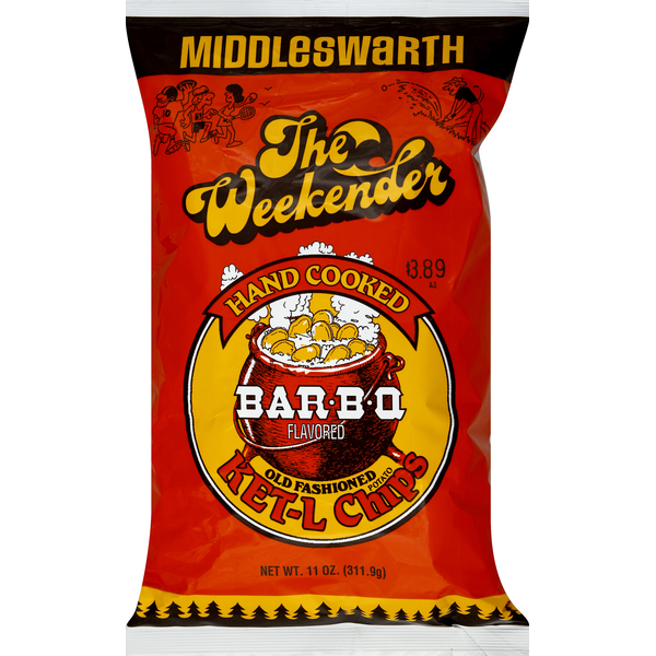 Chips & Pretzels Middleswarth Potato Chips, The Weekender, Ket-L, Bar-B-Q hero