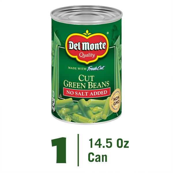 Canned & Jarred Vegetables Del Monte Cut Green Beans, No Salt Added hero