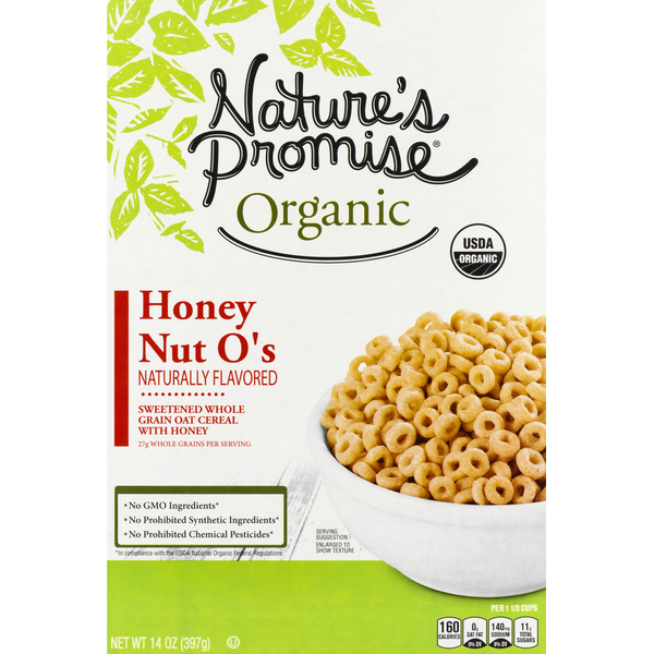 Cereal Nature's Promise Organic Honey Nut O's Cereal hero