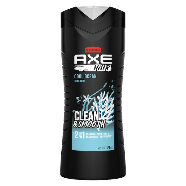 Hair Care AXE 2 In 1 Shampoo + Conditioner Clean & Smooth, Cool Ocean hero