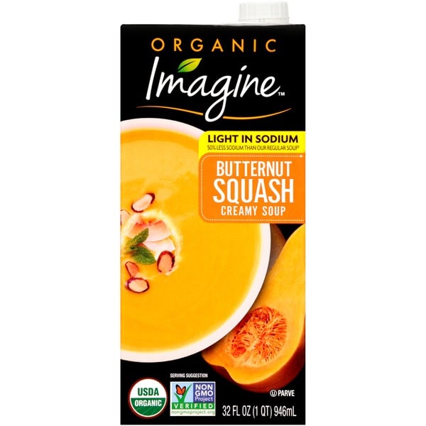 Soup, Broth & Bouillon Imagine Soup, Light in Sodium, Organic, Butternut Squash, Creamy hero