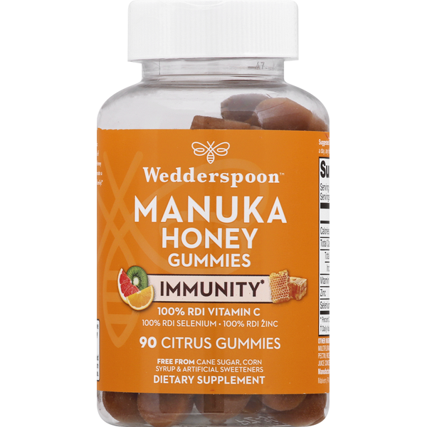 Vitamins & Supplements Wedderspoon Manuka Honey, Citrus, Gummies hero