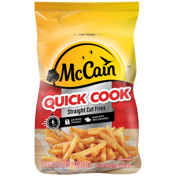 Frozen Appetizers & Sides McCain Quick Cook Straight French Fries, 20 OZ (Frozen Potatoes) hero