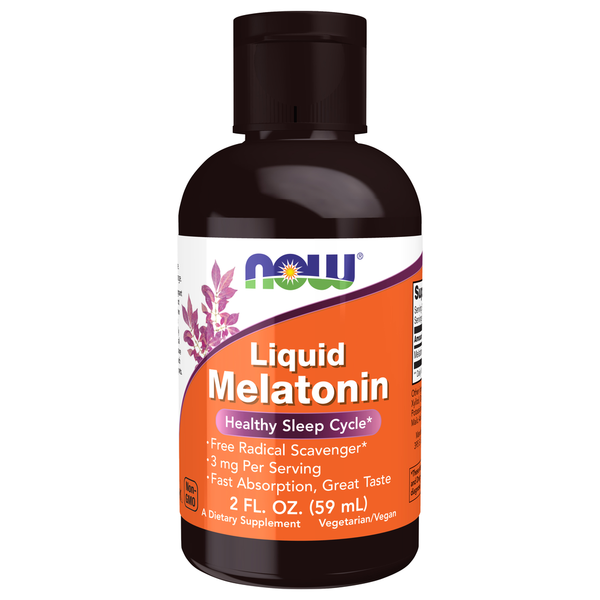 Stress & Sleep Aids NOW Liquid Melatonin hero