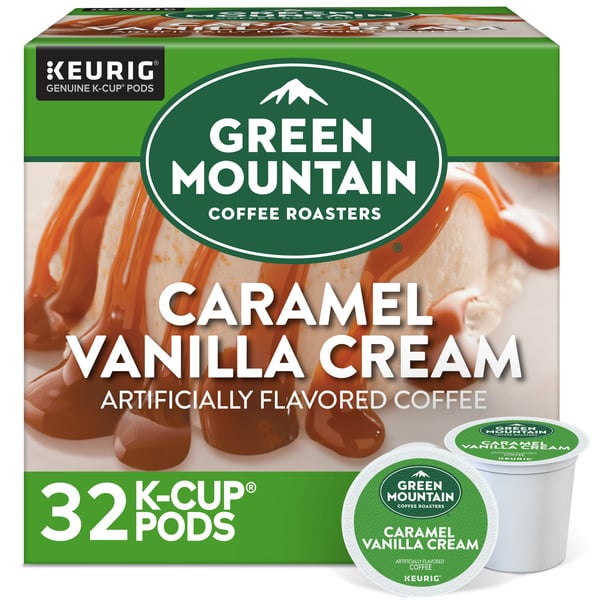 Coffee Green Mountain Coffee Roasters Caramel Vanilla Cream K-Cup Pods hero