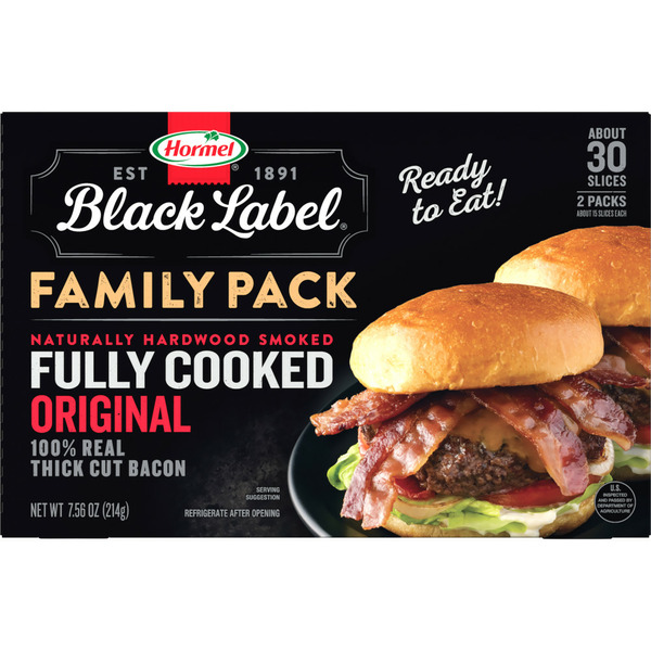 Prepared Meals Hormel Black Label Thick Cut Fully Cooked Bacon hero