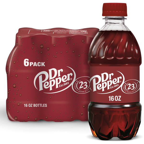 Soft Drinks Dr Pepper Soda, 6 Pack hero