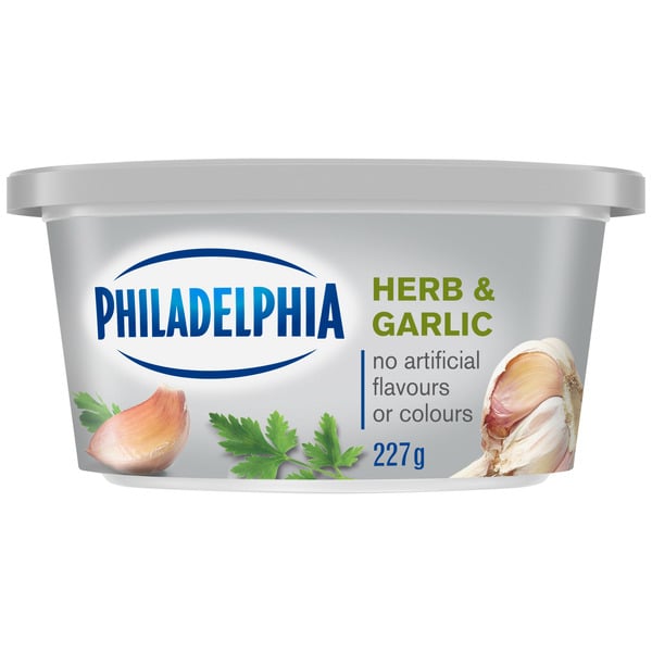 Packaged Cheese Philadelphia Herb & Garlic Cream Cheese Product hero