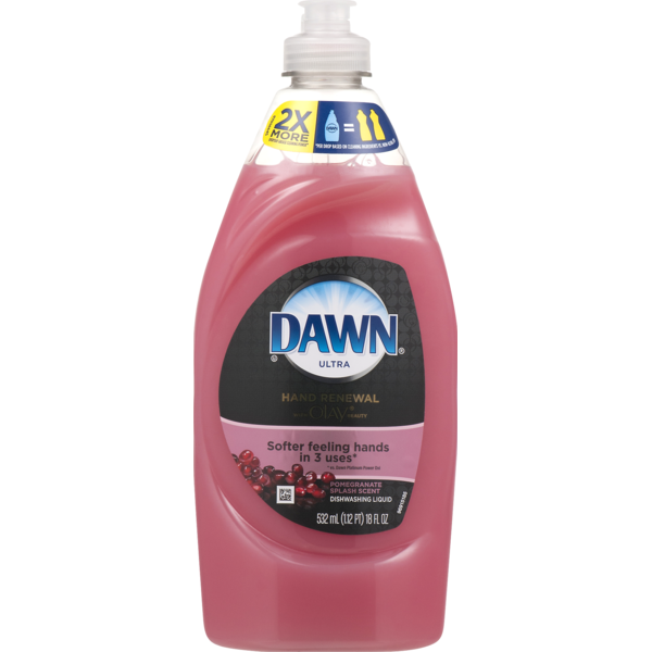 Dish Detergents Dawn Ultra Hand Renewal with Olay Dishwashing Liquid Pomegranate Splash hero