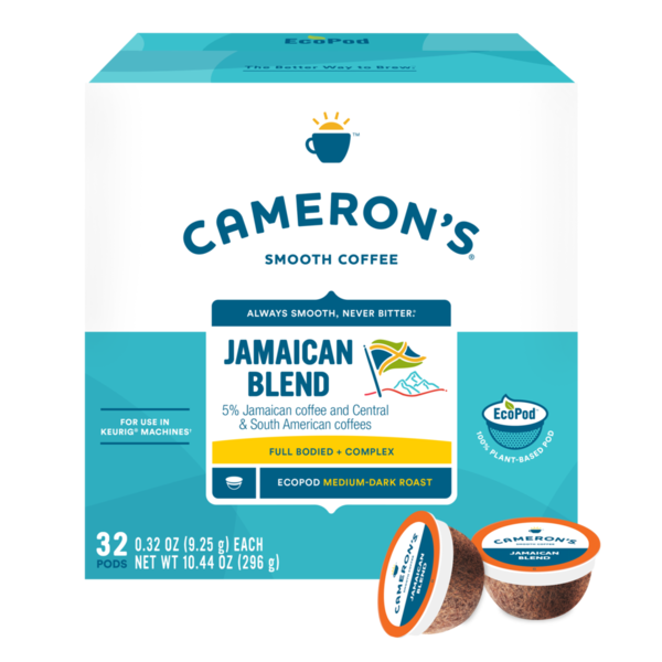 Coffee Cameron's Coffee, Smooth, Medium Dark Roast, Jamaican Blend, EcoPod hero