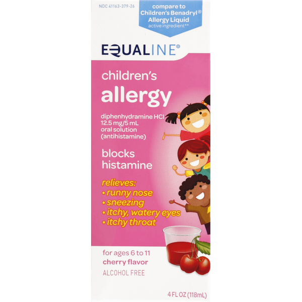 Cold, Flu & Allergy Equaline Allergy, Children's, Cherry Flavor hero