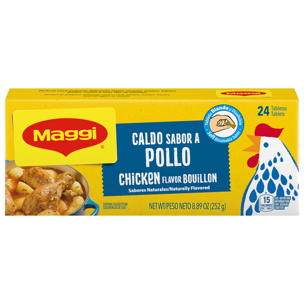 Soup, Broth & Bouillon Maggi Bouillon, Chicken Flavor, Tablets hero