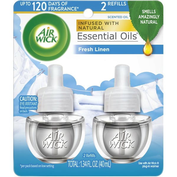 Air Fresheners & Candles Air Wick® Plug in Scented Oil Refill, Fresh Linen, Air Freshener, Essential Oils hero