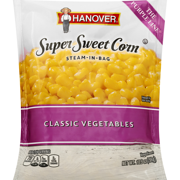 Frozen Produce Hanover Super Sweet Corn, Steam-in-Bag hero