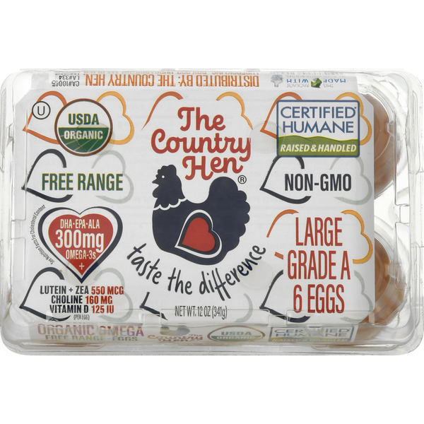 Eggs The Country Hen Organic Large Grade A Eggs hero