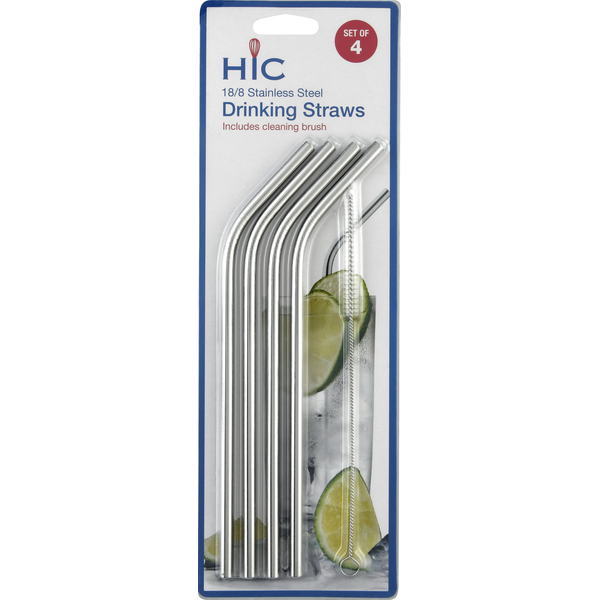 Dog Food & Care Harold Import Co. Drinking Straws, 18/8 Stainless Steel hero