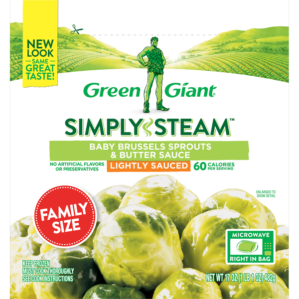 Frozen Produce Green Giant Steamers Baby Brussels Sprouts & Butter Sauce hero