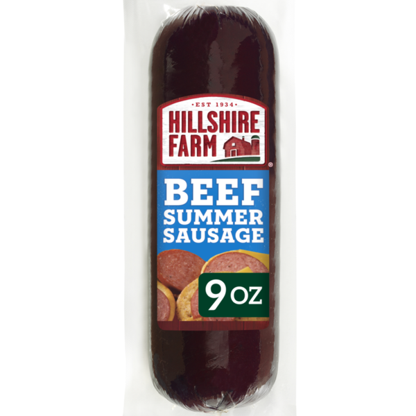 Hot Dogs, Bacon & Sausage Hillshire Farm Hardwood Smoked Beef Summer Sausage, 9 ounces hero