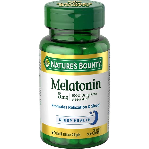 Sleeping Aids Nature's Bounty Melatonin Rapid Release Softgels hero