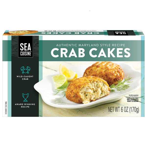 Packaged Seafood Sea Cuisine Authentic Maryland Style Recipe Crab Cakes hero