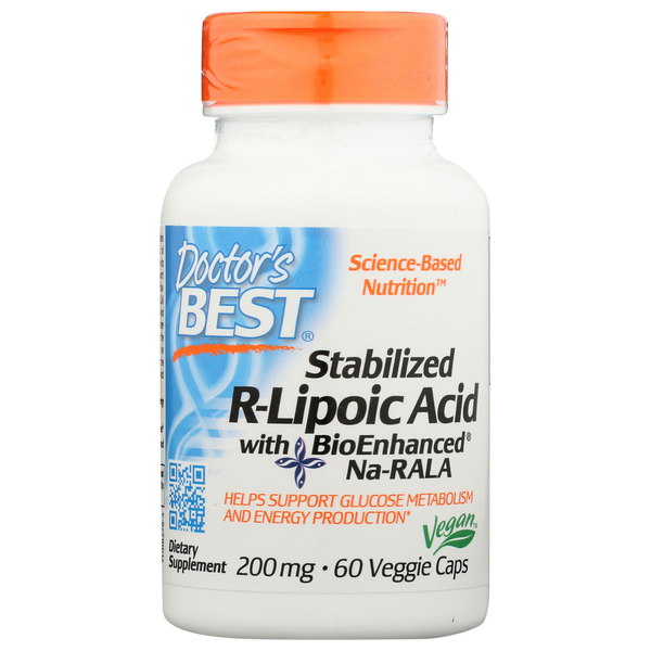 Vitamins & Supplements Doctor’s Best Stabilized R-Lipoic Acid With Bioenhanced Na-Rala hero