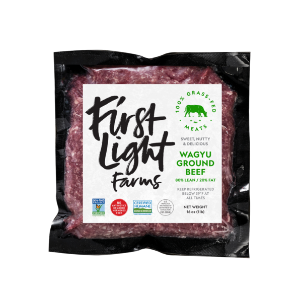 Packaged Meat First Light Farms 100% Grass-Fed Wagyu Ground Beef hero