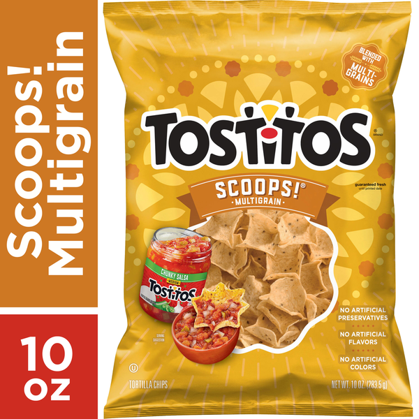 Chips & Pretzels Tostitos Tortilla Chips Multigrain Scoops hero