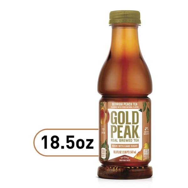 Packaged Cheese Gold Peak Peach Flavored Iced Tea Drink hero