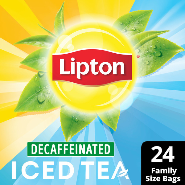 Tea Lipton Black Tea Bags Family-Sized Decaffienated hero